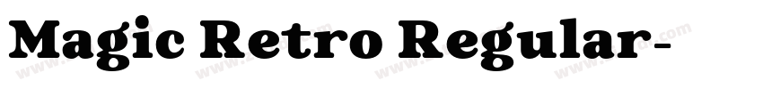 Magic Retro Regular字体转换